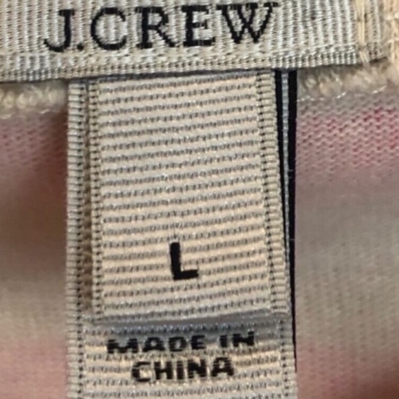 J.CREW / striped pink embroidered 3/4 sleeves top - Picture 5 of 5